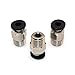 Witbot PC4-M10 Male Straight Pneumatic PEFE Tube Push In Quick Fitting Connector for E3D-V6 Long-Distance Bowden Extruder 3D Printer (Pack of 10pcs)