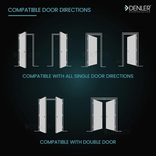 Image of Denler Smart Lock | Digital Door Lock 3D Face Recognition | On Demand Video Intercom & On Demand Wi-Fi Remote Unlock Using App, Fingerprint, RFID Card, PIN, Key CNC Made (Black F1)