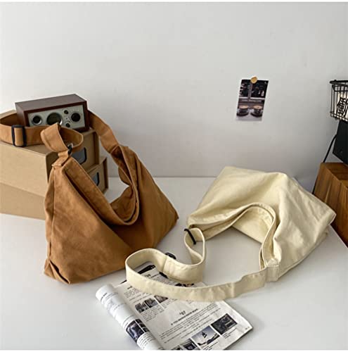 Image of Women Shoulder Bags Canvas Tote Bag Handbag Large Hobo with Pockets Work Bags for Women and Men