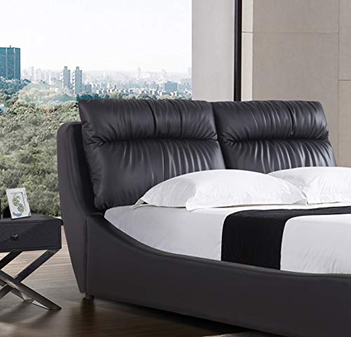 Greatime Contemporary Storage Bed, Eastern King Size Upholstered Bed, Color Black Platform Bed, Cozy Soft Cushioned Headboard, Easy Assembly Bed Frame #TOP5