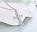 Cutesmile Fashion Jewelry 925 Sterling Silver Inlaid Crystal Cubic Zirconia Cross Pendant Necklace