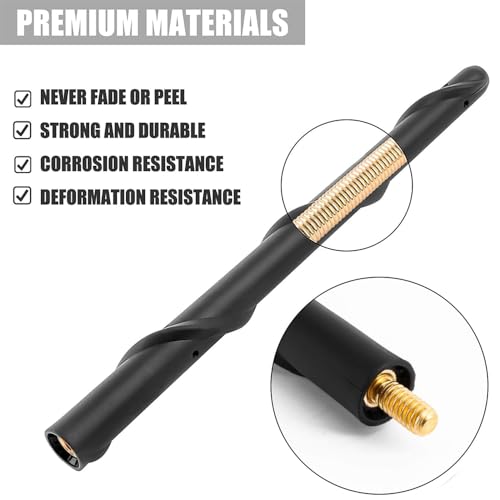 Image of BASIKER Short Antenna Fit for Jeep Wrangler Gladiator JL JK JT 2007-2026 | Rubicon Sahara Unlimited 4xe Willys Mojave Antenna Replacement, Fit for Jeep Wrangler Gladiator Accessories, Car Wash Proof