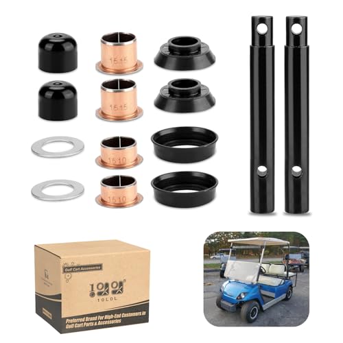 10L0L Golf Cart King Pin and Bushing Kit for Yamaha G2 G8 G11 G14 G16 G19 G20 - Golf Cart Steering Knuckle Kingpin and Bushing Kit, OEM J55-F3516-00, J38-23528-00,J38-23527-00