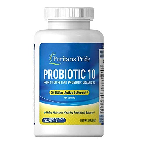 Probiotico 10 Puritans Pride 120cap 2 Unidades