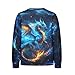 ZPINXIGN Cool Lightning Dragon Print Boys Graphic Sweatshirts - Long Sleeve Shirts Size 8-10 Soft & Comfy Fall Outfits for Kids Athletic Youth Fashion Graphic Tees