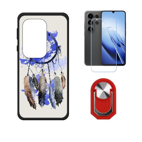 BMPNLSZ �K�pBlackview Wave 10�p+HD�����K���X�ɓK�����ėpTPU�P�[�X�A�V���J�Q���P�[�X�o���p�[�ی�o�b�N�P�[�X-�ɓK����9�d�x�X�N���C�u�h�~�X�N���[���v���e�N�^(6,88") + ���O���\�Ŕėp�I��360�x��]�\�ȃX�e���g