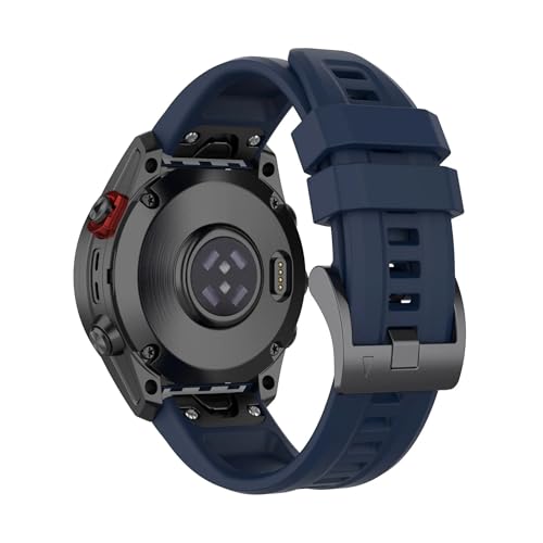 [�����ȓX] �N�C�b�N�t�B�b�g 26mm 22mm �V���R���X�g���b�v �ɓK��Garmin Tactix 8/Fenix 8 51mm 47mm 43mm �ϋv���u���X���b�g Enduro3/Fenix 7S E 7X(Midnight Blue,26mm