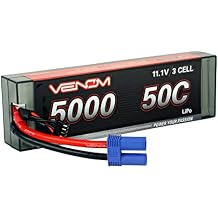 Venom Drive Series 50C 3S - 5000mAh 11.1V LiPo RC Battery, Lithium Polymer 3 Cell - Soft Silicone Connector & Compatible 2WD, 4WD, Truck & Buggies