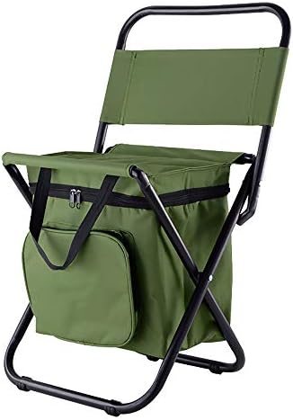 GEERTOP Lightweight Folding Camping Chair with Cooler Insulated Bag Portable Waterproof Backpacking Fishing Stool Hiking Seat Camping Gear for Outdoor Indoor Picnic Travel Beach BBQ