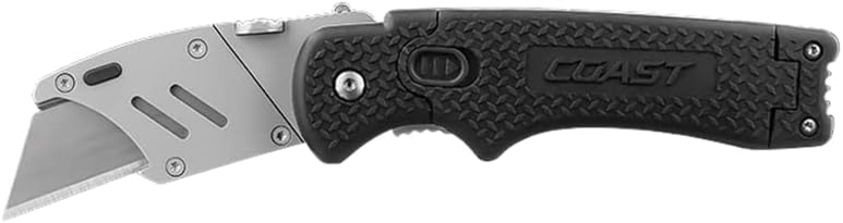COAST DX190 Double Lock Folding Utility Knife with Extra Blade Storage