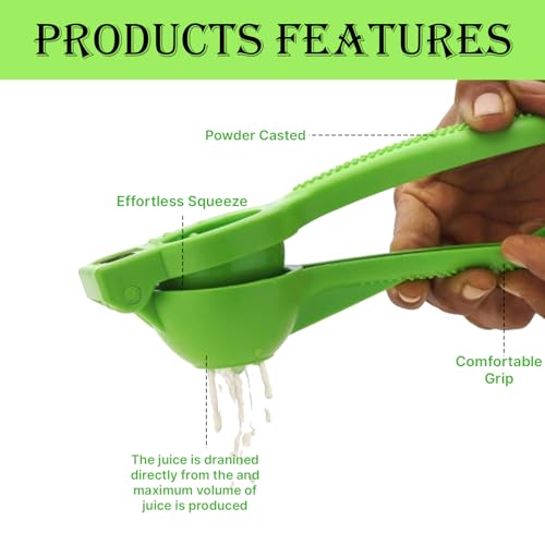 Image of 2-in-1 Lemon Squeezer & Citrus Juicer with Bottle Opener, Manual Hand Press for Fresh Lemon, Lime, Orange Juices, Easy Squeeze, Easy Clean - ABS Plastic Lemon Squeezer (Multi-Color)