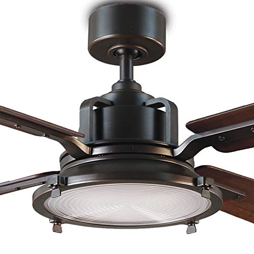 Nautilus Smart Indoor And Outdoor 4-Blade Ceiling Fan 56In Oil Rubbed Bronze/Dark Walnut With 3000K Led Light Kit And Remote Control Works With Alexa, Google Assistant, Samsung Things, And Ios Or Android App #TOP3