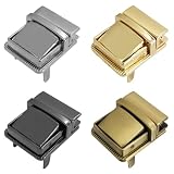 yyangz 4PCS Zinc Alloy Wallet Clasps Bag Hardware Clasp Twist Lock Switch Clasp Metal Tongue Lock Thumb Lock Used for Bag Making for Crossbody Bags Shoulder Bags Handbags DIY Craft Projects
