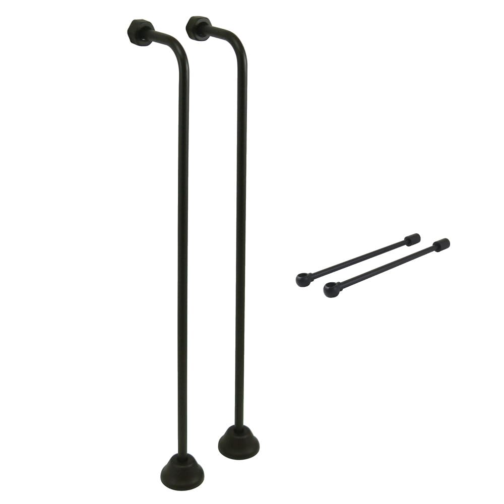 Support mural décalé Kingston Brass CCK460 vintage pour robinetterie de douche noir mat