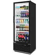 Velieta Commercial Beverage Refrigerator, 24.5 Inch 15 Cu. Ft. Drink Fridge, Display Refrigerator...