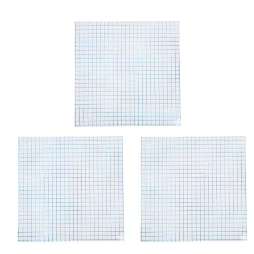 Respicefinem 3Pcs Transfer Paper Tape Self Adhesive Blue Alignment Grid Clear Transfer Paper Ideal for Decals Signs Window Stickers Suitable for Various Smooth Surfaces Like