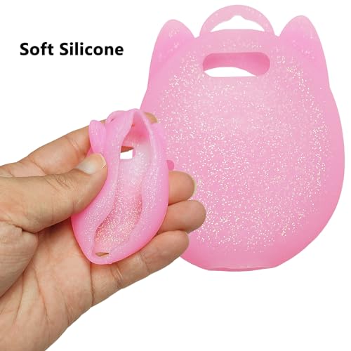 JCHPINE Silicone Case Replacement for Tamagotchi Uni, Screen Protector for Tamagotchi Uni Band Pet Accessories (Pink Silicone Case and Screen Film)