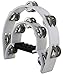 YMC TAM20-WT Half Moon EZ Grip Tambourine 20 Jingles - White