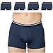 Produktbild SES Herren Boxershorts Baumwolle 8er Pack L Navy mit Streifen - Atmungsaktive & Bequeme Unterhosen mit Elasthan - weicher, elastischer Bund - enganliegende Baumwoll Boxershorts