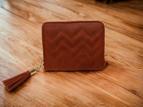Image of Women Small Purse Zip Purse for Ladies Small Coin Wallet for Girls Zip Money Wallet for Women(Brown)