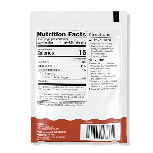 Amazon Grocery, Sloppy Joes Seasoning Mix, 1.3 oz (Previously Happy Belly, Packaging May Vary) - image 2