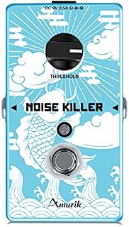 Amuzik Noise Killer Guitar Effect Pedal Noise Gate Noise Suppressor for Electric Guitar and Bass Rock Music Pedal, Sky Blue
