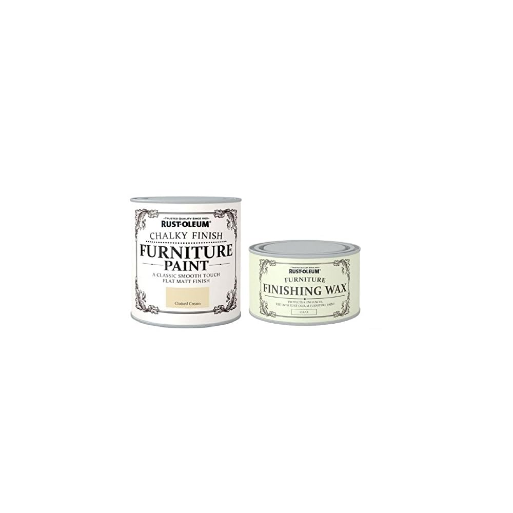 Buy RustOleum Chalk Clotted Cream Matt Furniture Paint 750ml Complete
