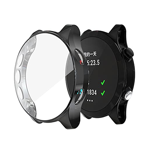 Custodia protettiva in TPU antiurto per età del Garin Forerunner 55/158 - Nero trasparente