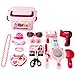 Produktbild MRKE Kinder Schminkset Mädchen 21er Rosa Kunststoff Rollenspiel Spielzeug Kosmetikkoffer Schminksachen Schönheit Prinzessin Mädchen Makeup kit Geschenk für Kinder