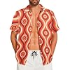 Demoking Vintage Shirts for Men Tie Dye Hippie Funny Hawaiian Shirt Button Down Shirts