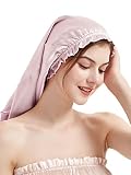 [Goowin] シルク ナイトキャップ ロングヘア用 シルク100% 19匁 朝まで脱落なし 保湿美髪 寝癖防止 筒型キャップ ドレープデザイン 枝毛 保湿美髪 就寝用 産後用 誕生日 プレゼント 鴇鼠色