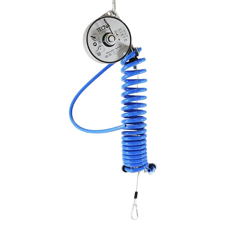 Einziehbarer Federzug TECNA 9321-P932X – 2–4 kg Traglast, 2 m Seillänge – Werkzeugaufnahme mit Pneumatikgriff | Tool Balancer für Druckluftwerkzeuge | Federaufhängung