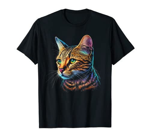 Funny Ocicat Lover Colorful graphic Cat Dad Mom Men Women Camiseta
