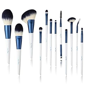 JESSIE’S SELECTION Makeup Brushes 12 Pcs Professional Makeup Brush Set With Brush Holder Makeup Brush Cleaner Eyeshadow,Blush,Lip,Concealer,Face Mask,Blending,Full Face Cosmetic Makeup Kit