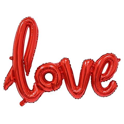 Aolvo Love Balloon Wedding, Day San vatentín, Ask the Hand, 108 * 64 cm pink red Cover