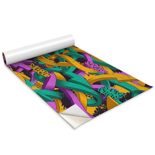 Papel pintado para muebles Wallfluent graffiti 100x50cm mate autoadhesivo 2