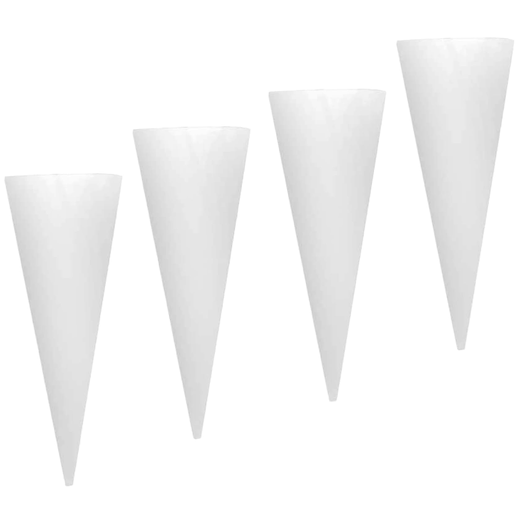 4Pcs Wall Vase, Cone Shaped Hanging Glass Wall Planter, 6x2in Plant Terrarium for Hydroponics Plants, Bathroom, Home Office Living Room Decor.