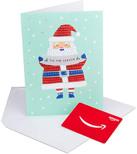 Amazon.com Gift Card in a Premium Greeting Card by American Greetings (Tis the Season Santa Design)