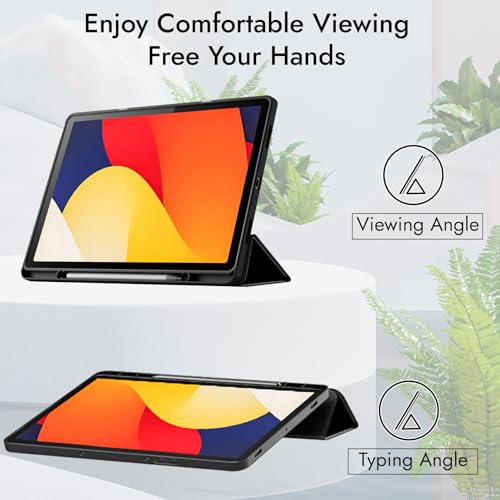 Image of Robustrion Case for Moto Pad 60 Pro 12.7 inch Cover Case with [Pencil Holder] [Soft Flexible Case] for Motorola Pad 60 Pro Cover 12.7 inch [Auto Sleep Wake Support] - Black