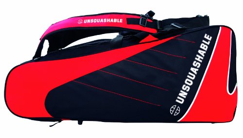 Unsquashable Squash Tasche Thermo Racketbag - Bolsa para Material de Squash, Color Negro/Rojo Cover