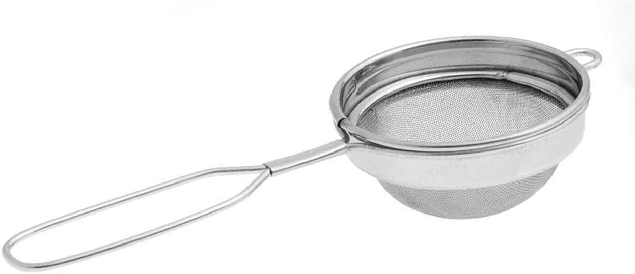 AnNafi® Stainless Steel Tea Strainer Fine Mesh Tea Strainer Chai Chalni Coffee Filter Juice Filter Liquid Strainer Pack of 1(Colour:- Silver)