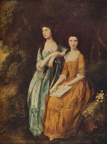 Arte lienzo Elizabeth e Mary Linley di Gainsborough para solucionar paredes vacías de oficinas