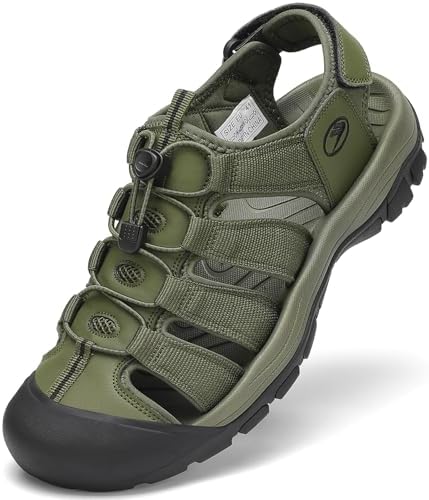 FLARUT Sandals Men's Summer Outdoor Sandals Trekking Sandals Sports Sandals Closed Toe Hiking Shoes Beach Hiking Sandals Running Shoes Casual