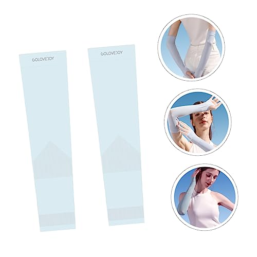 Amosfun 1 Par luva de proteção solar Manga de proteção contra o sol para mulheres Manga de proteção