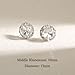XOZEU Dance Earrings for Women Crystal Halo Rhinestone Stud Earrings for Competitions Performance Stage Wedding Party 15mm Clear