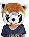 CLEVER IDIOTS INC Animal Head Mask - Plush Costume for Halloween Parties & Cosplay (Red Panda)