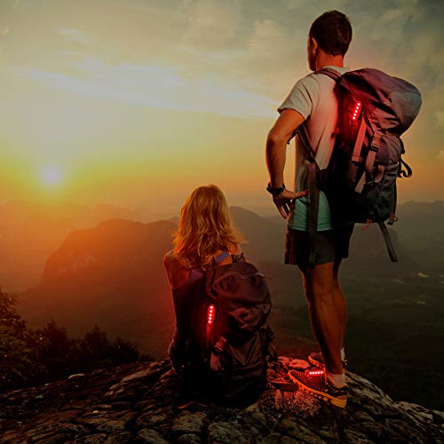 image for KEYWELL USB Rechargeable LED Safety Lights (2 Pack) - Clip on Strobe R