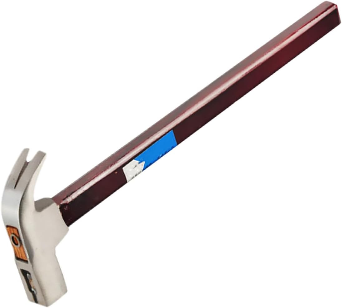 Vaguelly Compressed Wood Handle Claw Hammer Anti-skid Nail Puller with Forged Head Comfortable Grip Vibration-damping Tool for Multi-purpose Use in Carpentry and Electrical Work