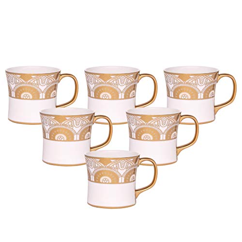 Image of Clay Craft - Liza Coffee Mugs Set, 6-Pieces, 230ml, Ebony E639, Multicolor, Standard (CM-LIZA-EBONY-E639)