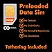 Preloaded Orange Travel Sim Card Now with 20GB of 4G Data, Unlimited Calls & SMS in Europe, 30 mins & 200 SMS from Europe to Worldwide (Lasts for 31 Days). Tethering Allowed